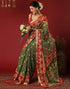 Vasthrlay Georgette Bandhani Unstitched Wine Saree