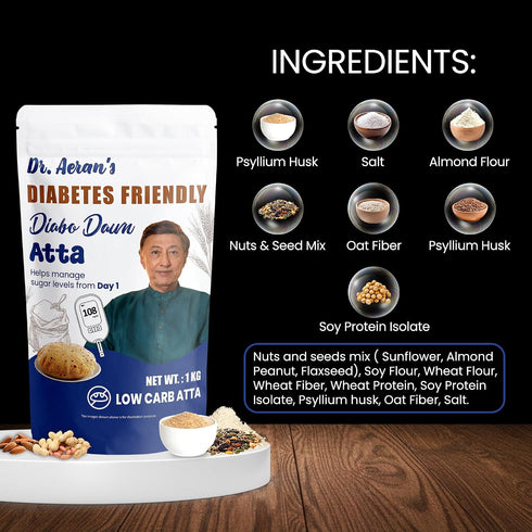 Dr. Aeran’s Diabo Dawn Atta | Low Carb High Fibre Atta