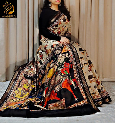 Vasthrlay Printed Traditional Cultural Lightweight