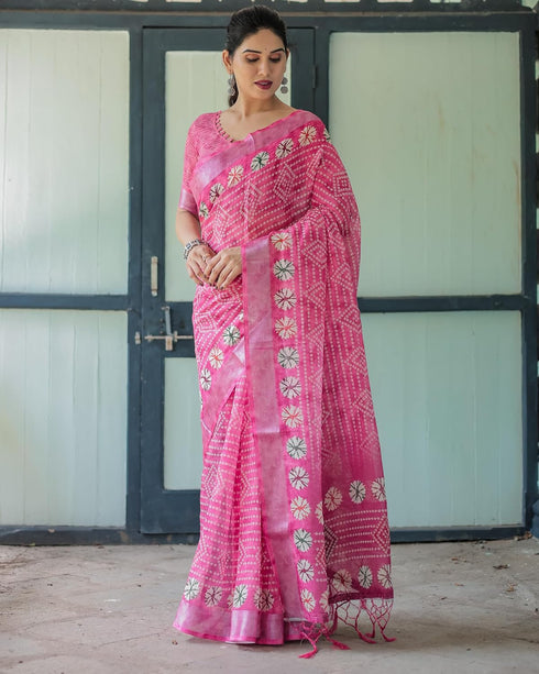 Vasthrlay Floral Chiffon Saree