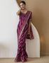 Vasthrlay Georgette Bandhani Unstitched Purple Saree