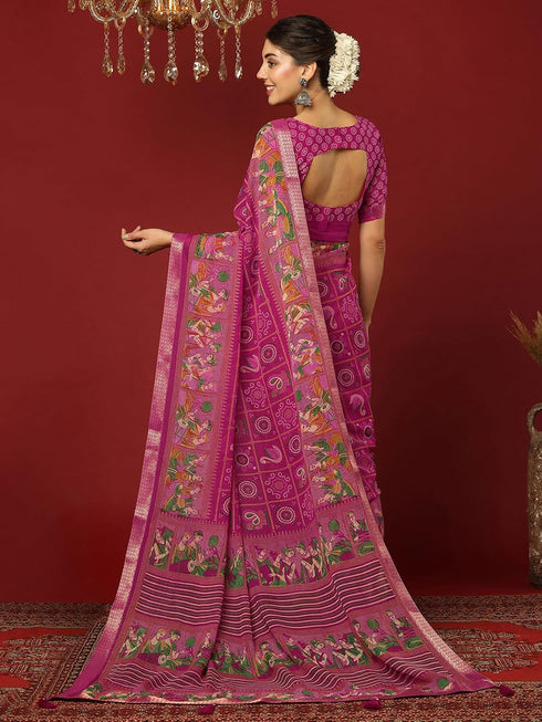 Vasthrlay Georgette Bandhani Unstitched 4322s217n Dark