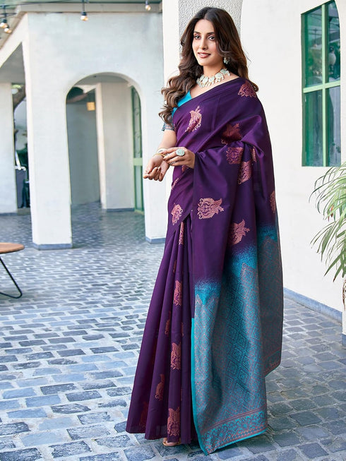 Vasthrlay Banarasi Jacquard Unstitched 3697s120n Teal