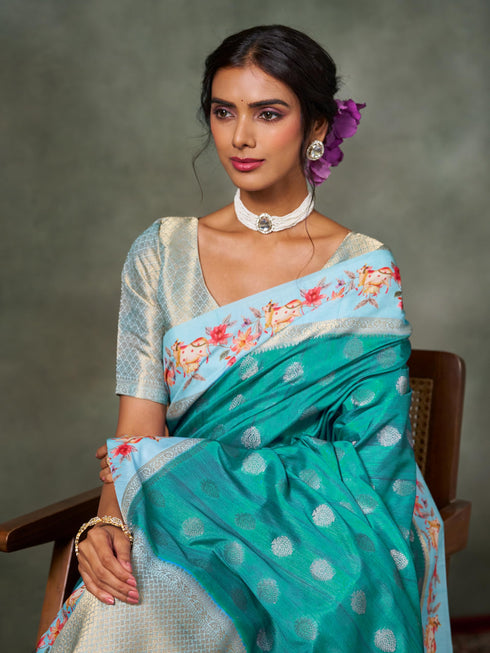 Vasthrlay Banarasi Printed Saree