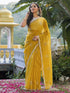 Vasthrlay Sequins Embroidery Peach Saree