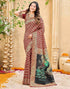 Vasthrlay Womens Weaving Unstitched Maroon Saree
