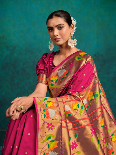 Vasthrlay Paithani Woven Saree