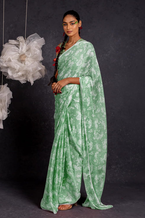 Vasthrlay Fashion Chiffon Georgette Printed Ethnic Wear