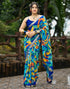 Vasthrlay Chiffon Printed Unstitched Pink Saree