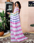 Vasthrlay Printed Chanderi Unstitched Teal Saree