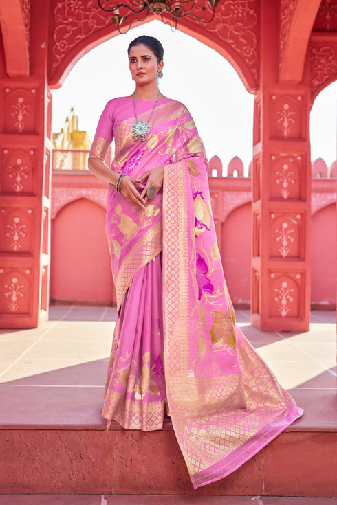 Vasthrlay Organza Designer Unstitched Saree