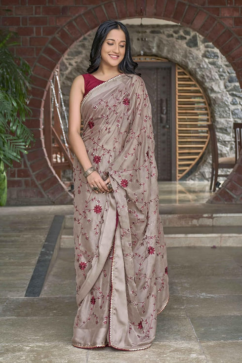 Vasthrlay Georgette Sequence Embroidery Piece Mn1842 1