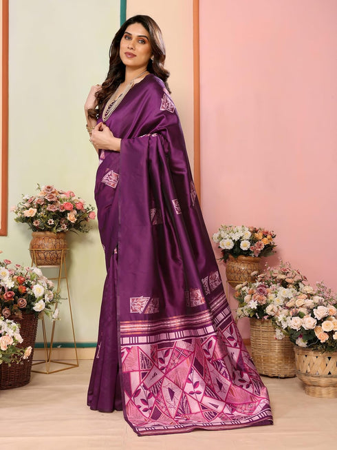 VasthrlayKanjivaram Banarasi Unstitched Mustard Free Ethnic Wear
