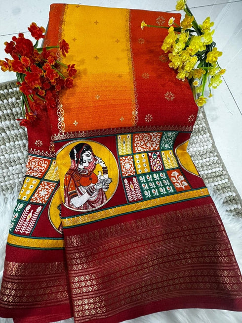 Vasthrlay Traditional Bandhani Printed Designer