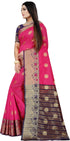 Vasthrlay Banarasi Blue Orange Ethnic Wear