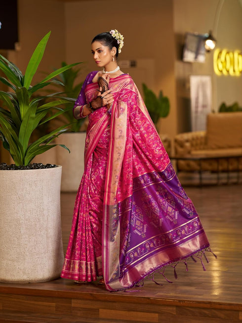 Vasthrlay Kanjivaram Unstitched Jacquard Stylish Saree