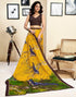 Vasthrlay Womens Printed Unstitched White Saree