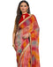 Vasthrlay Bandhani Embroidery Unstitched Yellow Saree