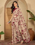 Vasthrlay Womens Printed Unstitched Purple Saree