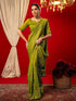 Vasthrlay Vichitra Printed Unstitched Maroon Saree