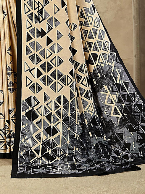 Vasthrlay Printed Off White1 White Saree