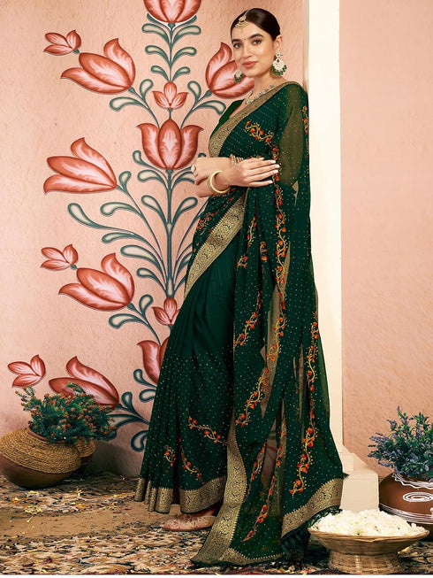Vasthrlay Banarasi Weaving Red Saree