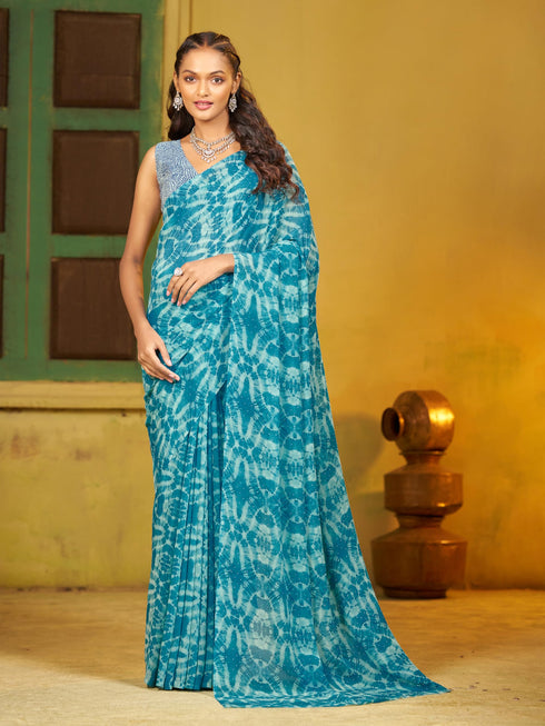 Vasthrlay Georgette Unstitched Saree