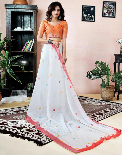 Vasthrlay Womens Printed Unstitched Dark Green Saree