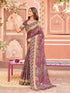Vasthrlay Womens Printed Unstitched Purple Saree
