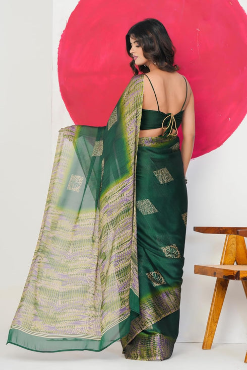 Vasthrlay Fashion Chiffon Abstrect Printed Ethnic Wear