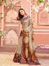 Vasthrlay Womens Printed Unstitched Dusty Pink Saree