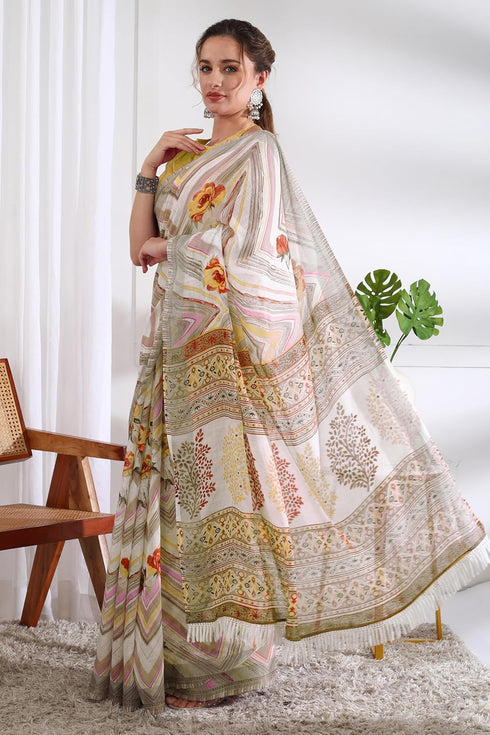 Vasthrlay Fashion Chevron Printed Ethnic Wear