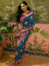 Vasthrlay Georgette Printed Teal Saree