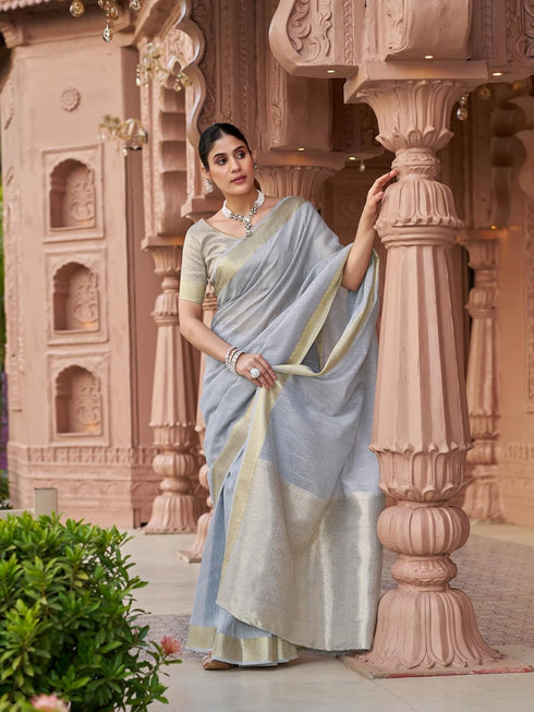 Vasthrlay Women's Cotton Unstitched Skin Friendly Saree