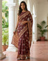 Vasthrlay Chanderi Printed Unstitched Beige Saree