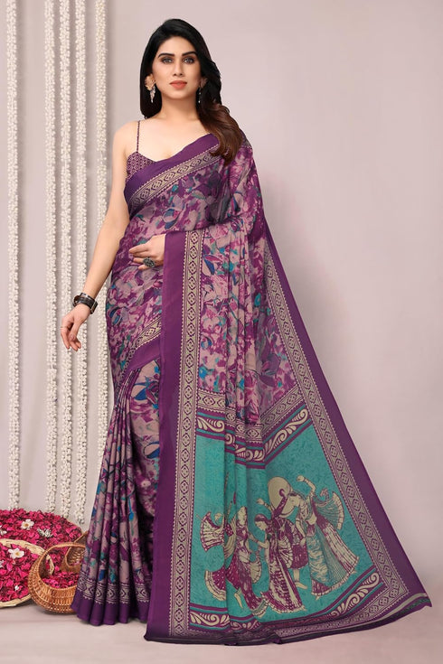 Vasthrlay Fashion Chiffon Printed Ethnic Wear