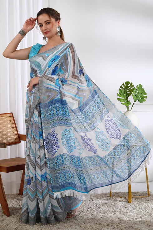 Vasthrlay Fashion Chevron Printed Ethnic Wear