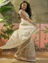 Vasthrlay Womens Printed Unstitched Beige Saree