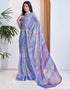 Vasthrlay Georgette Printed Unstitched Multicolor Saree