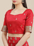 Vasthrlay Kanjivaram Banarasi Unstitched Red Ethnic Wear