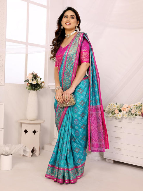 VasthrlayKanjivaram Banarasi Unstitched Rani Free Ethnic Wear