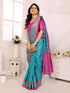 Vasthrlay Bottle Green Kanjivaram Unstitched Saree