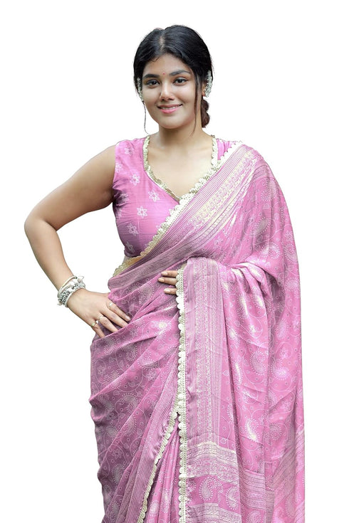 Vasthrlay Fashion Chiffon Paisley Printed Ethnic Wear