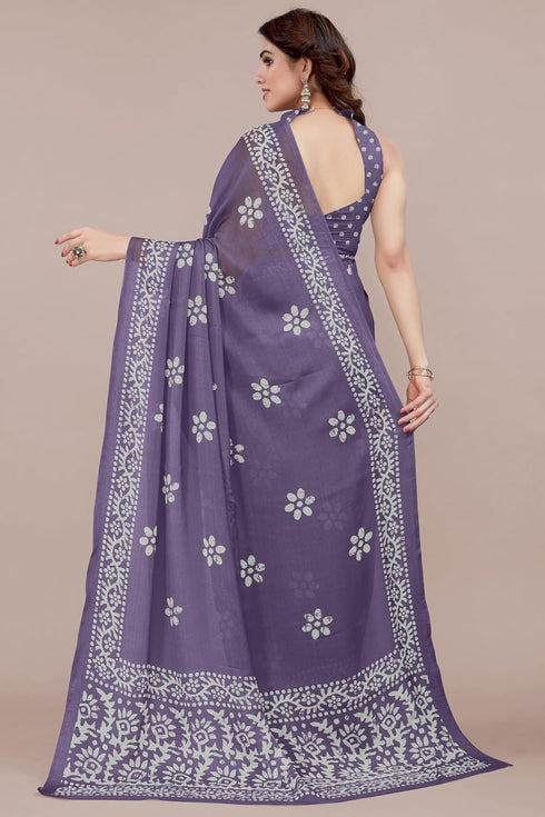 Vasthrlay Fashion Chiffon Printed Parrot Ethnic Wear