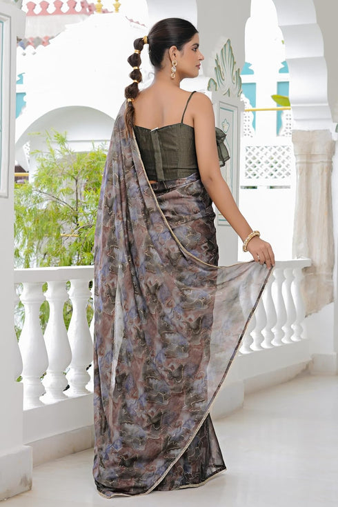 Vasthrlay Fashion Georgette Leheriya Dark Ethnic Wear