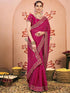 Vasthrlay Embroidery Bandhani Unstitched Rama Green Saree