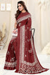 Vasthrlay Fashion Chiffon Printed Grey Ethnic Wear