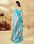Vasthrlay Georgette Printed Unstitched Multicolor Saree