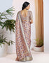 Vasthrlay Womens Printed Grey Saree With Unstitched Blouse Piece