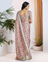 Vasthrlay Womens Printed Unstitched Beige Saree